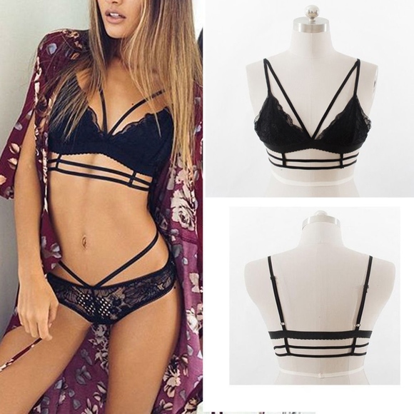 Other - Final Price Drop! Sexy Strap Bralette White/Black